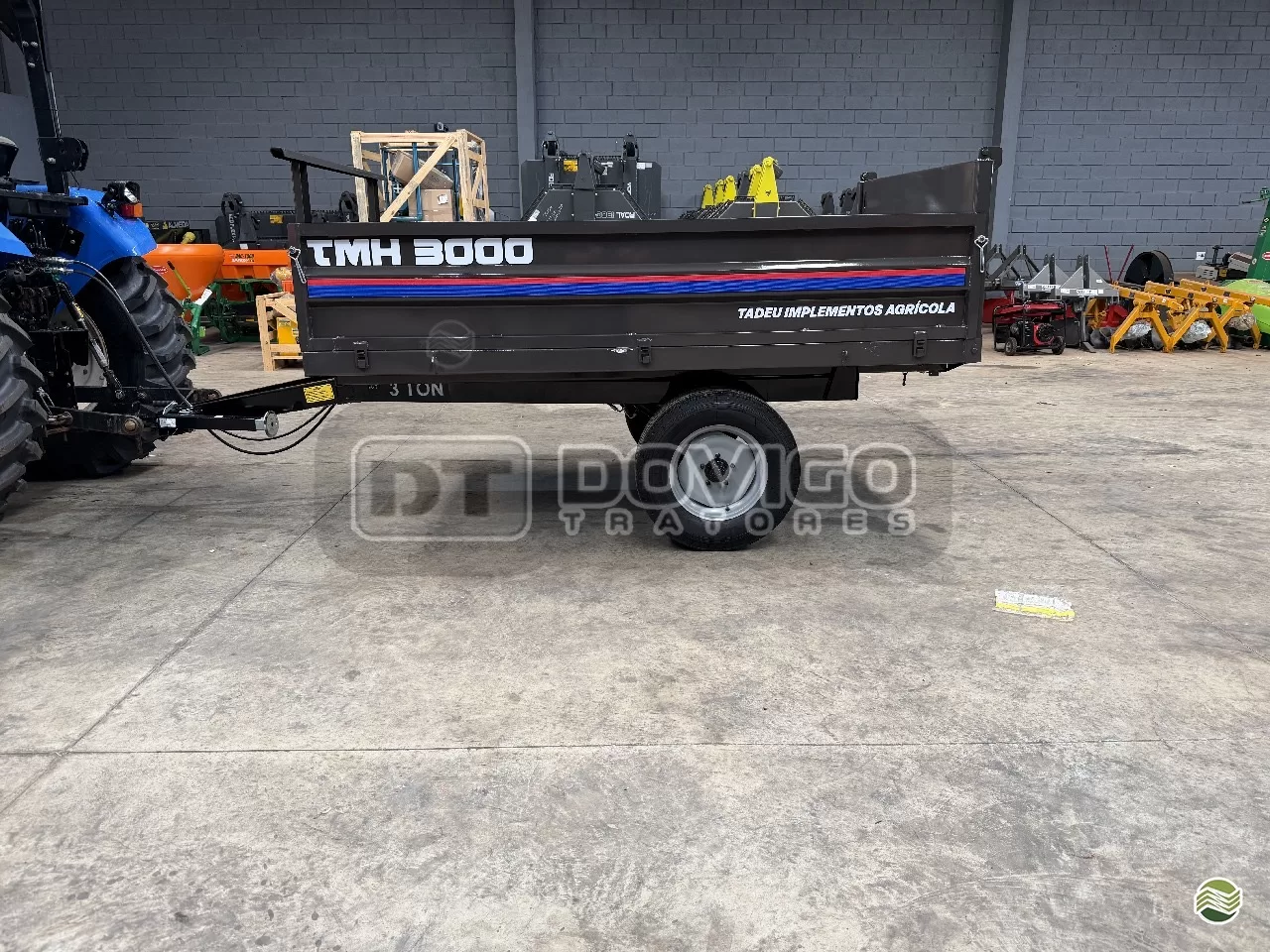 Carreta agrícola metálica basculante hidráulica nova para Trator , Marca: Tadeu Modelo: TMH 3000 basculante hidráulica por pistão